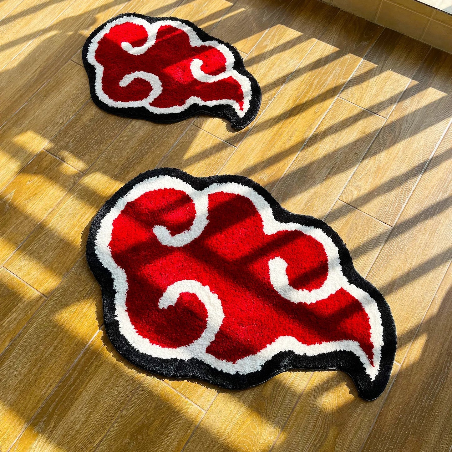 - ANIME AKATSUKI RED CLOUD RUG - Red - RugRatz