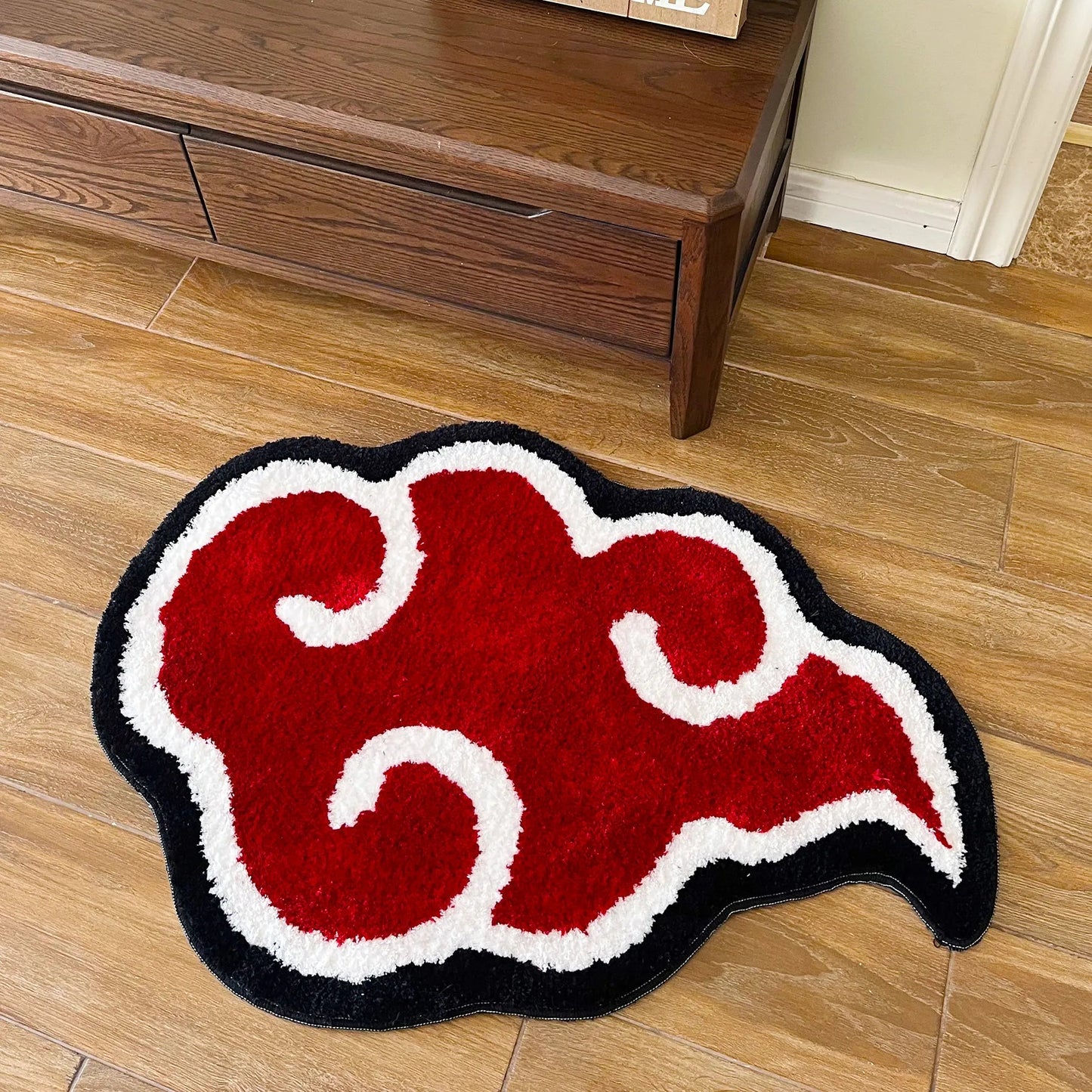 - ANIME AKATSUKI RED CLOUD RUG - Red - RugRatz