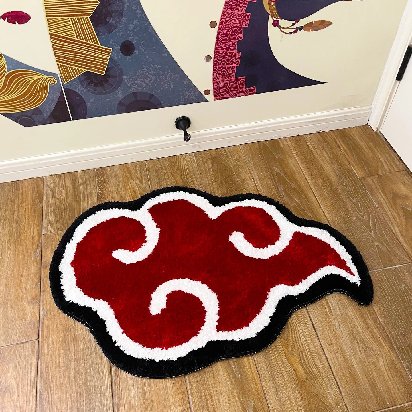 - ANIME AKATSUKI RED CLOUD RUG - Red - RugRatz