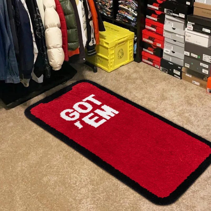- GOT 'EM SNKRS APP RUG - Red - RugRatz