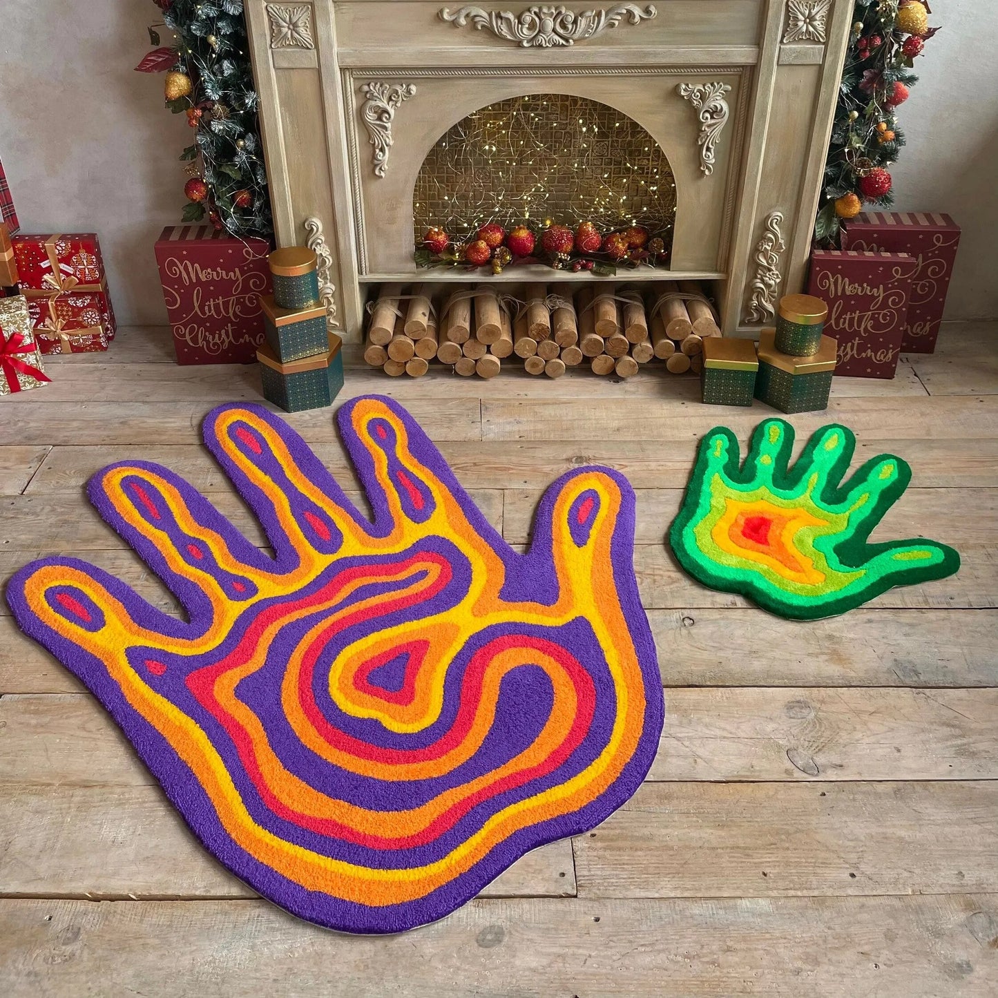 - HAND HEAT MAP RUG - green - RugRatz