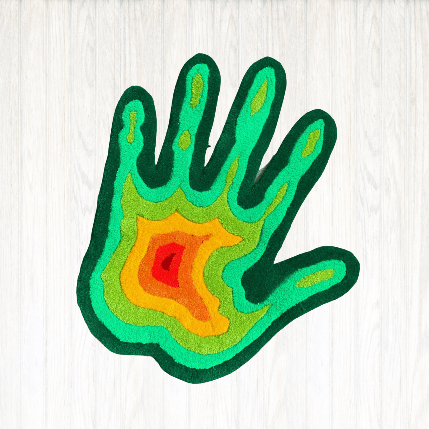 - HAND HEAT MAP RUG - green - RugRatz