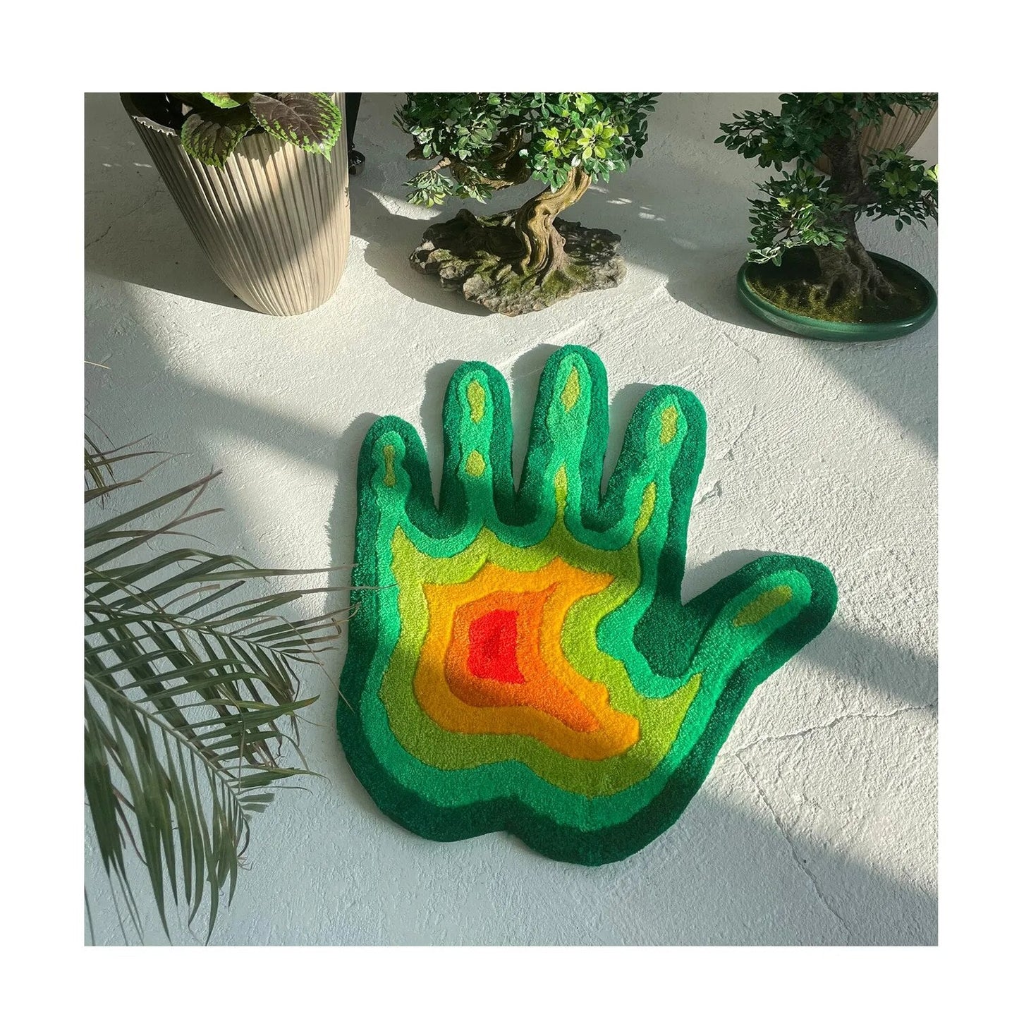 - HAND HEAT MAP RUG - green - RugRatz