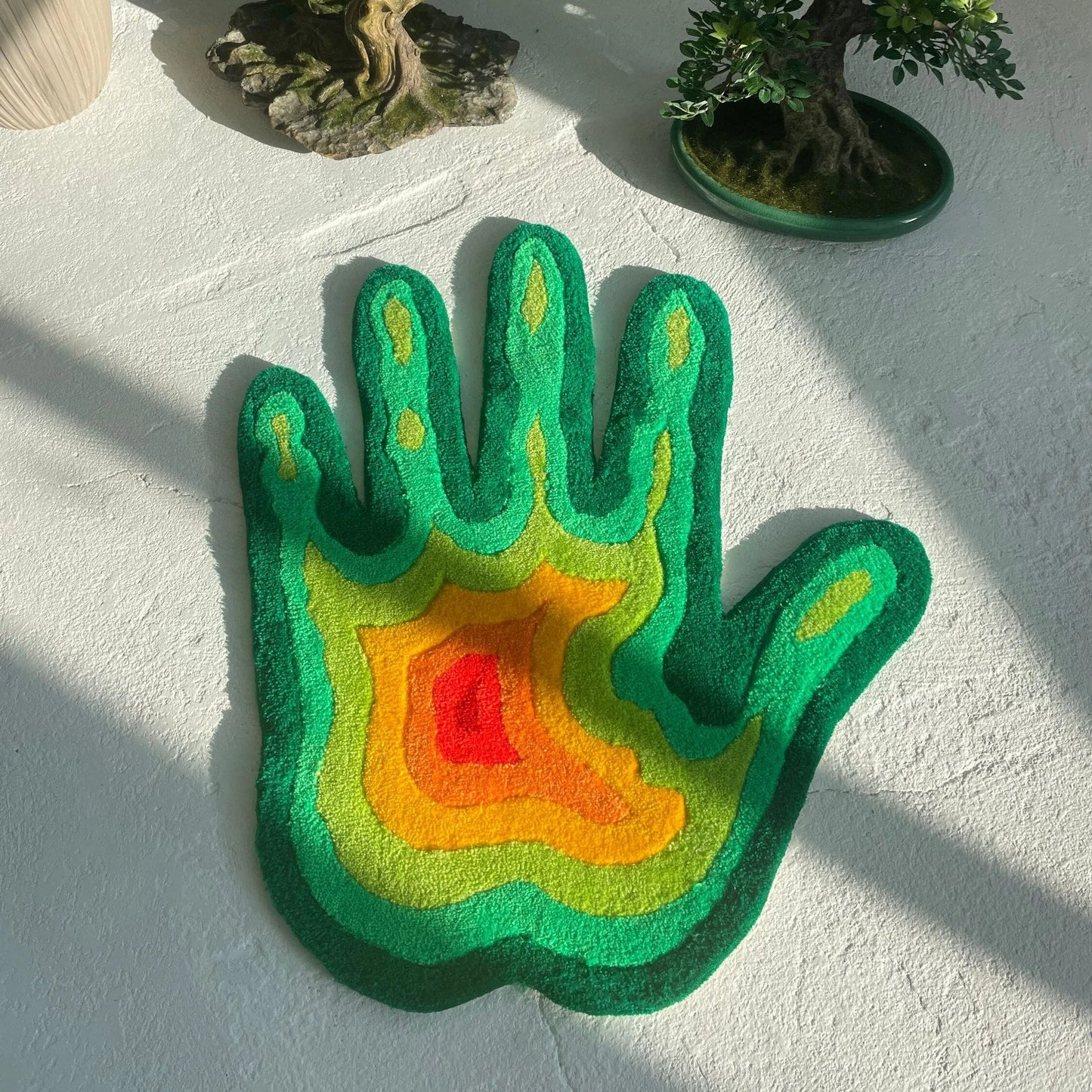 - HAND HEAT MAP RUG - green - RugRatz