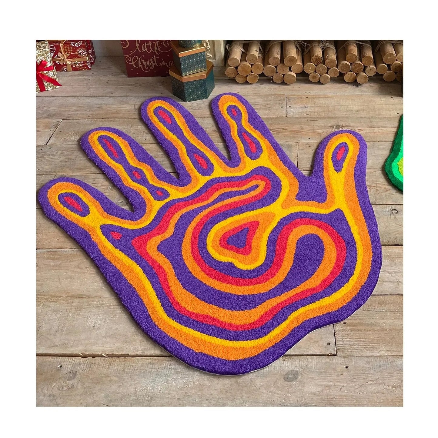 - HAND HEAT MAP RUG - purple - RugRatz