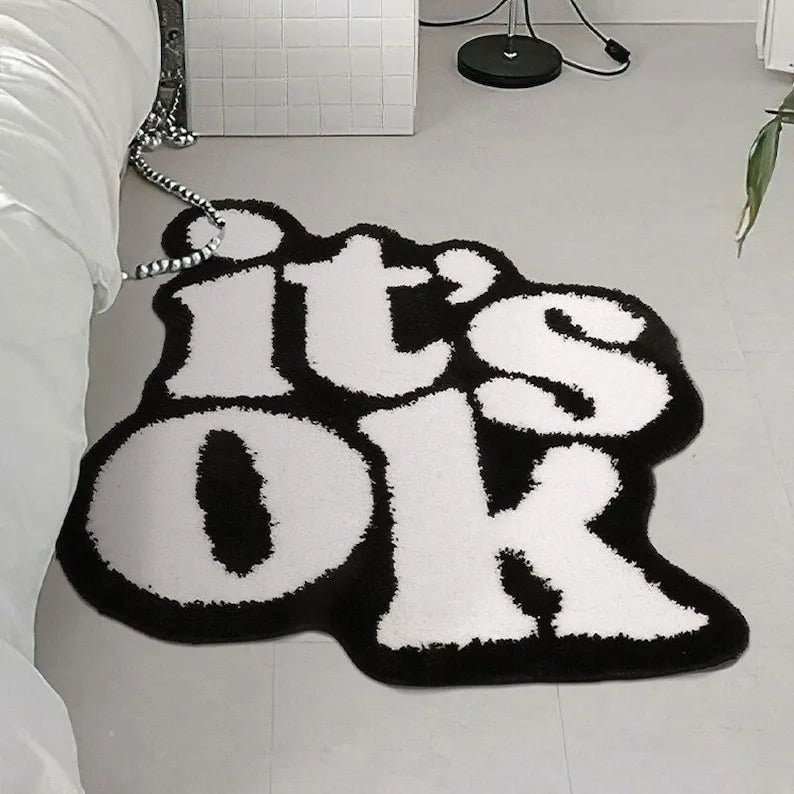 - IT'S OK TEXT RUG 62X70CM - 62X70cm - RugRatz