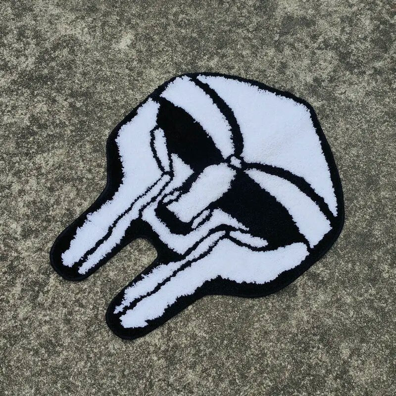 - MF DOOM MASK RUG 60X46CM - A - RugRatz