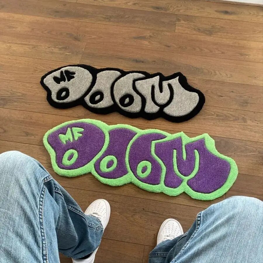 - MF DOOM TEXT RUG - 9 COLOURS - 01 - RugRatz