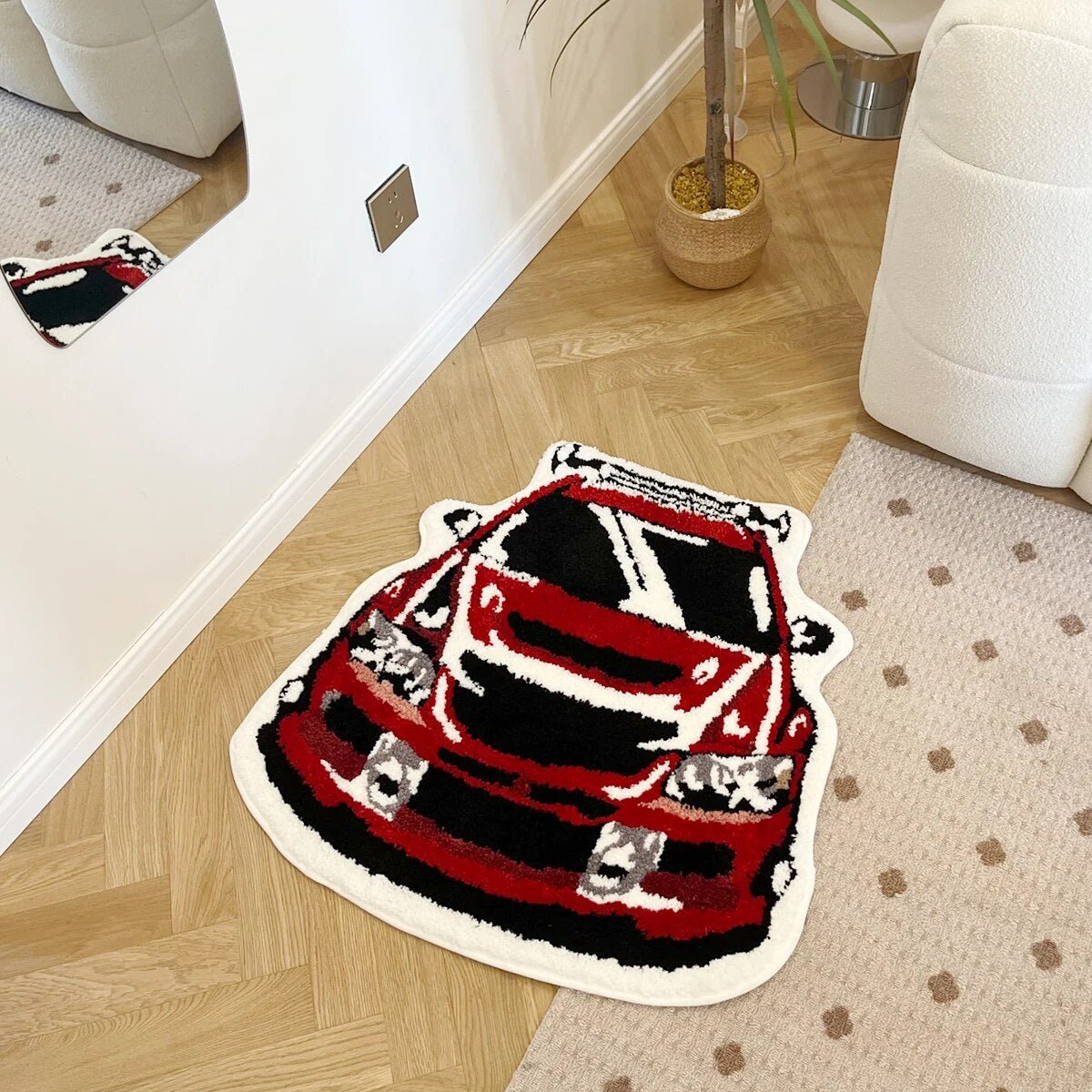 - MITSUBISHI LANCER EVO 9 JDM CAR RUG 76X73CM - 76X73 CM - RugRatz