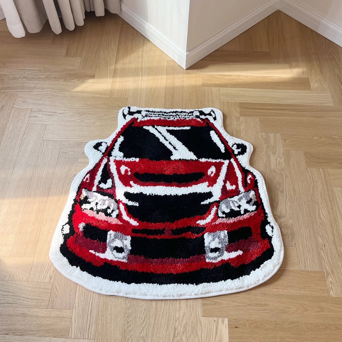 - MITSUBISHI LANCER EVO 9 JDM CAR RUG 76X73CM - 76X73 CM - RugRatz