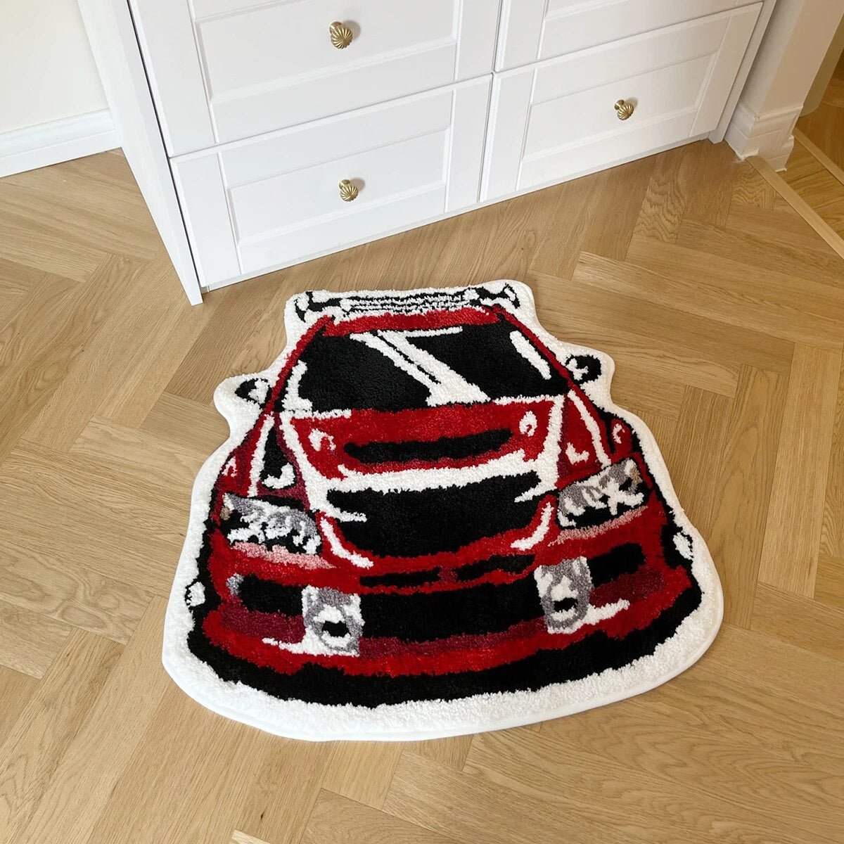 - MITSUBISHI LANCER EVO 9 JDM CAR RUG 76X73CM - 76X73 CM - RugRatz