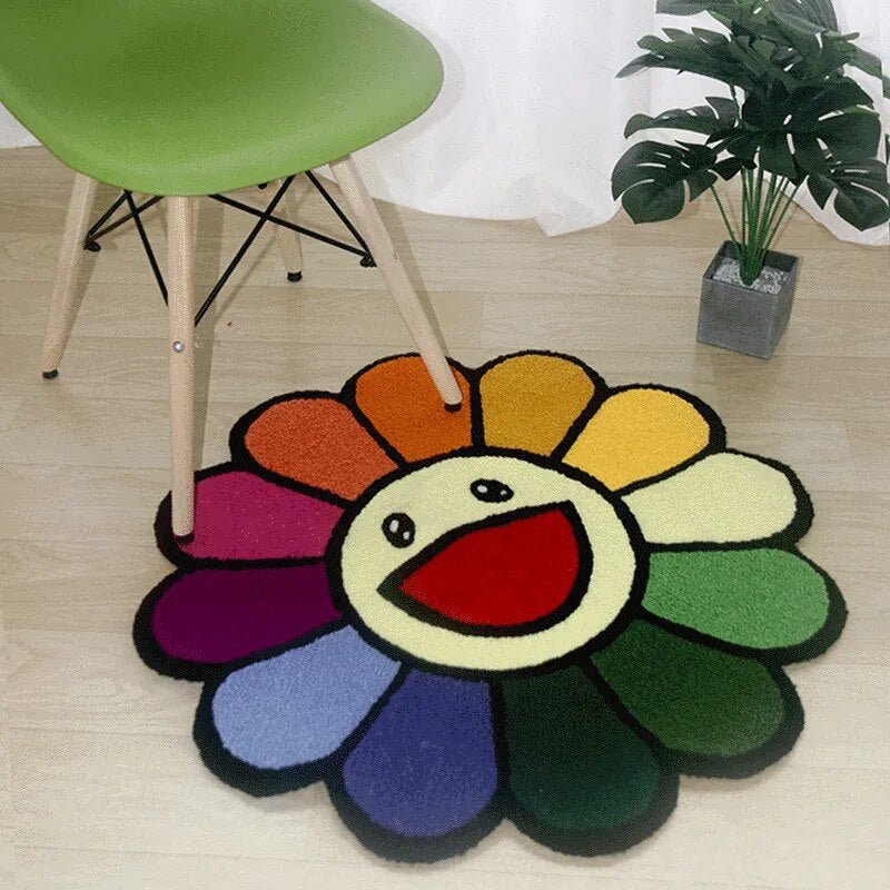 - MURAKAMI FLOWER BOMB RUG 75X75CM - A - RugRatz