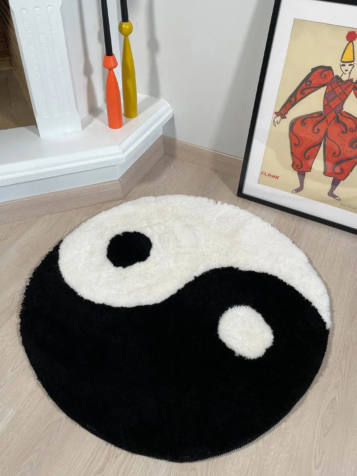 - YIN YANG RUG - Black and White - RugRatz