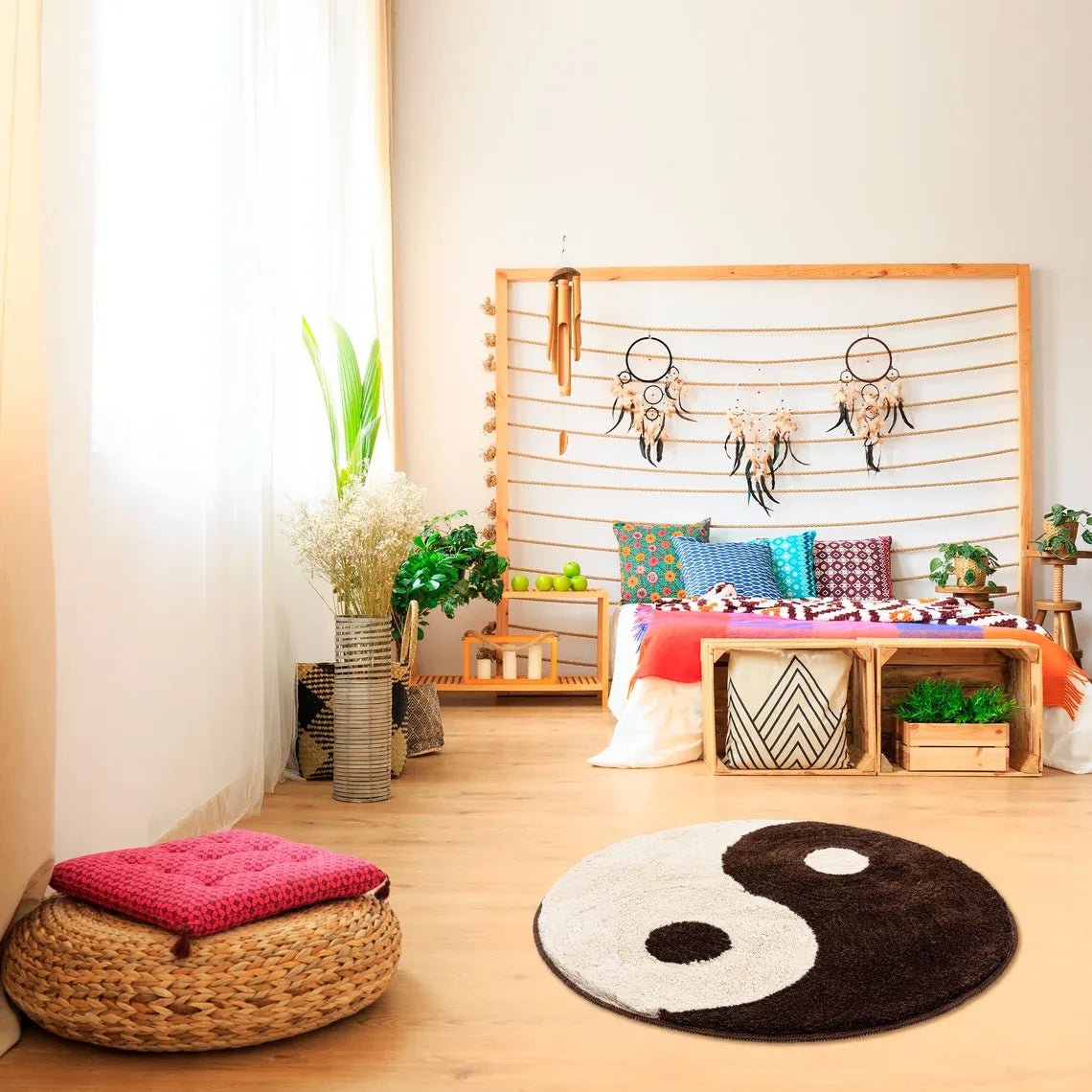 - YIN YANG RUG - Black and White - RugRatz