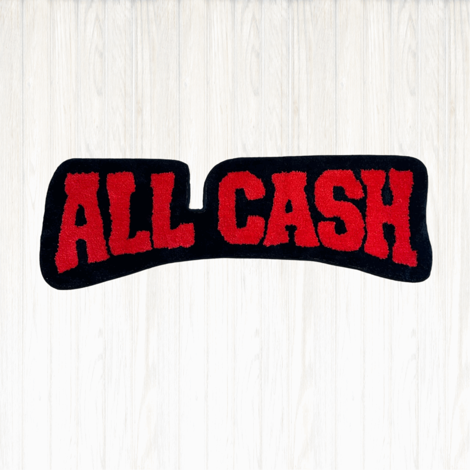 - 'ALL CASH' TEXT RUG - 120X37CM Big - RugRatz