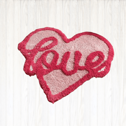 - LOVE HEART RUG 75X63CM - A - RugRatz