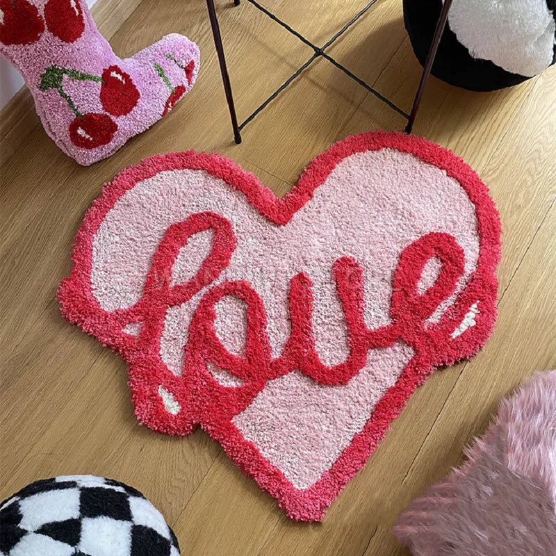 - LOVE HEART RUG 75X63CM - A - RugRatz