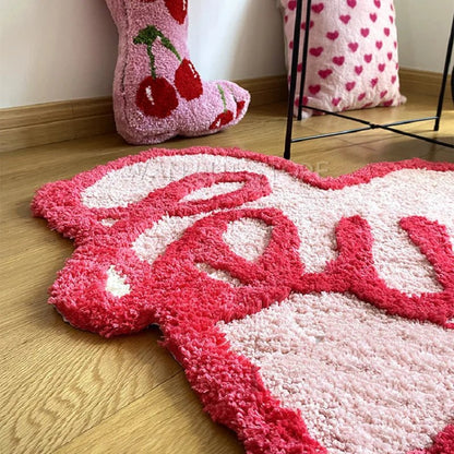 - LOVE HEART RUG 75X63CM - A - RugRatz