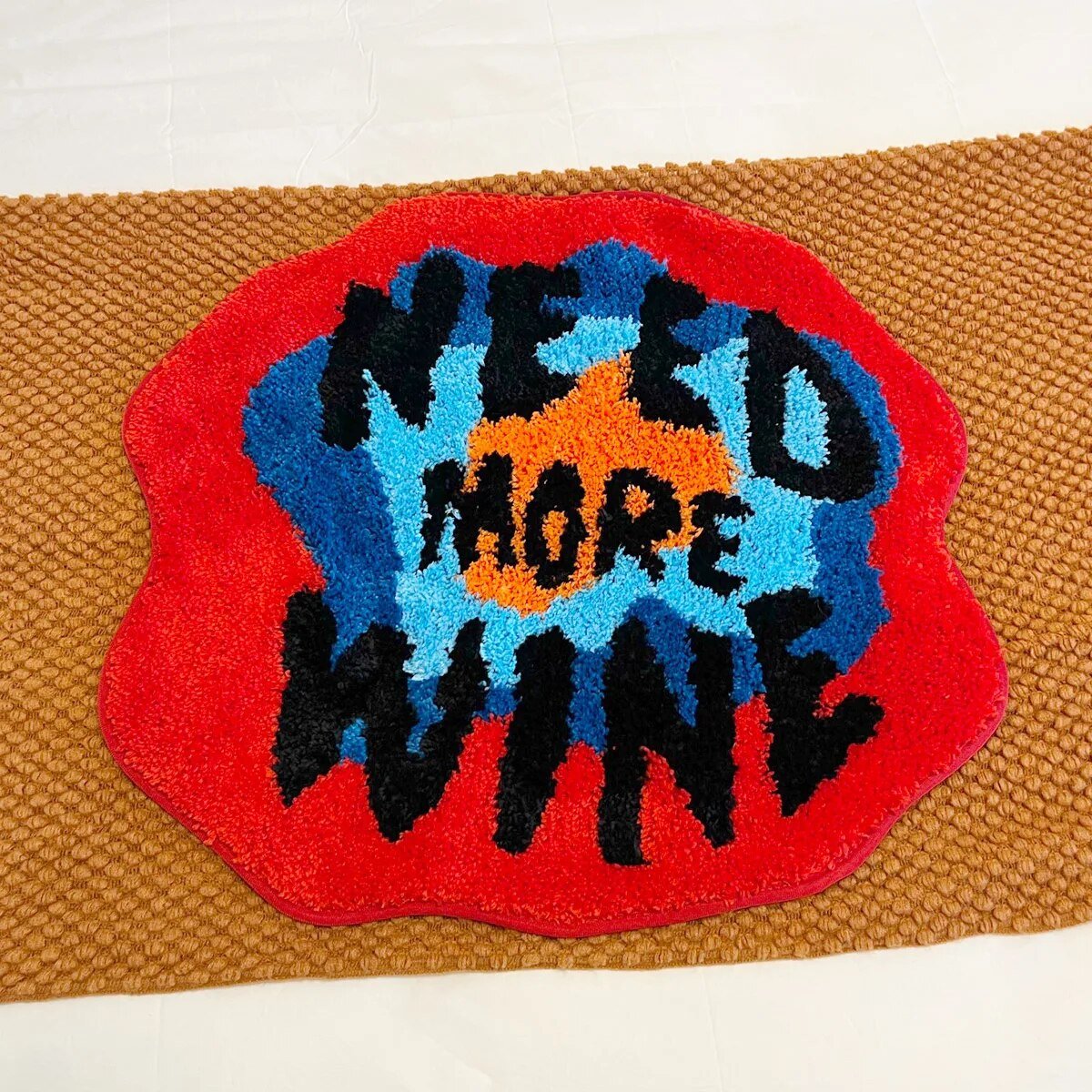 - 'NEED MORE WINE' RUG 55X60CM - 55X60CM - RugRatz