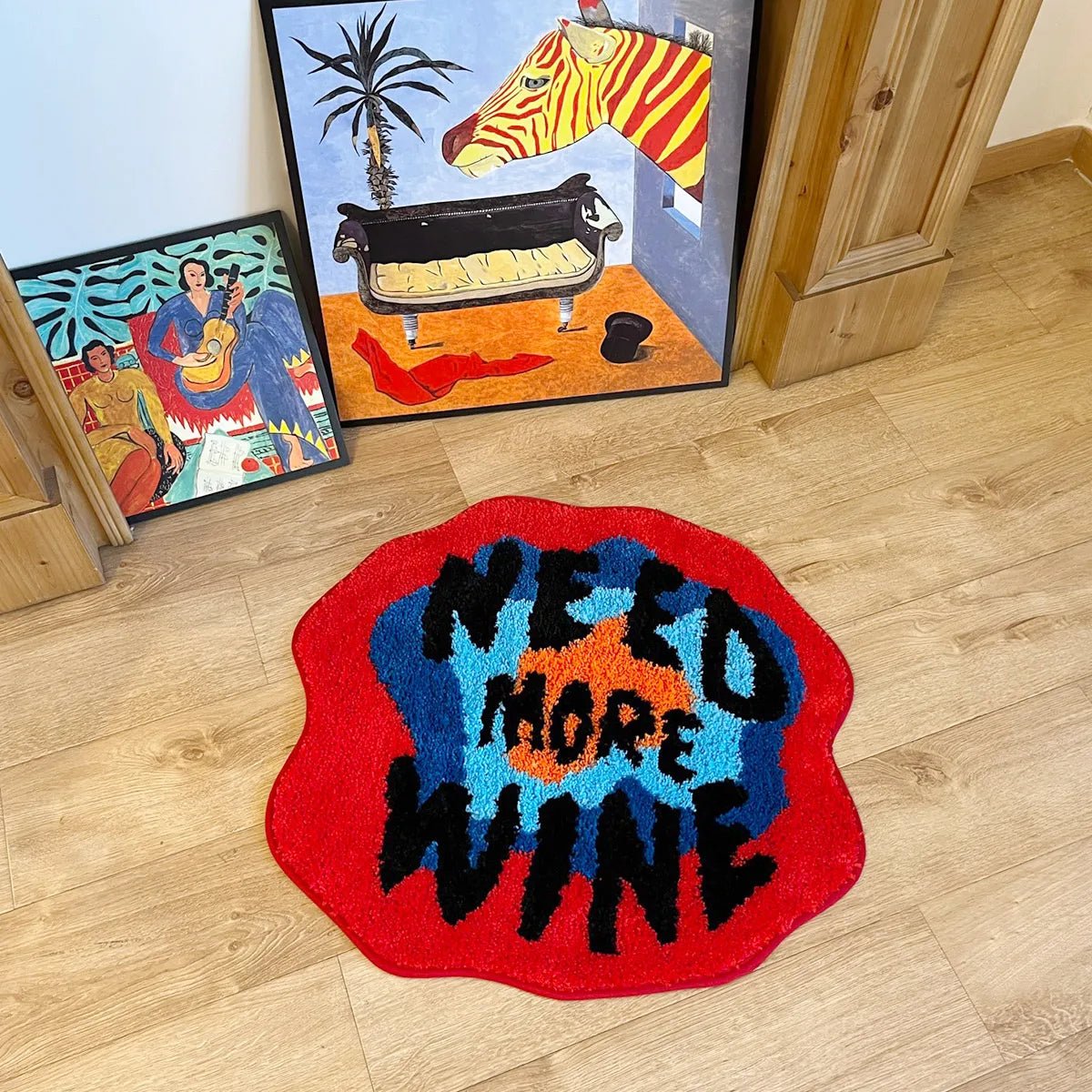 - 'NEED MORE WINE' RUG 55X60CM - 55X60CM - RugRatz