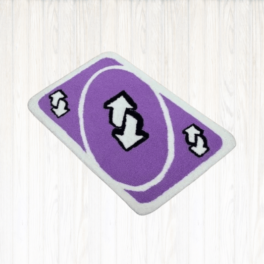 - UNO REVERSE CARD RUG - Purple - RugRatz